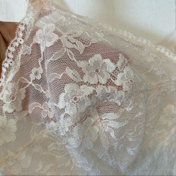 Vintage Vanity Fair Full Slip Blush Pink Lace 100% Nylon Nightie Womens Small 36 - Picture 4 of 13